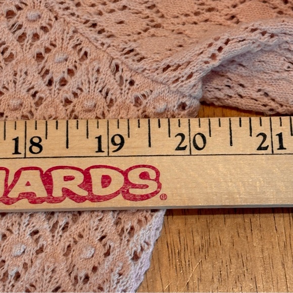 NWOT White House Black Market Pink Knit V-neck Sweater L - Picture 7 of 8